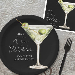 Plato De Papel Tini Bit mayor Martini Birthday Party