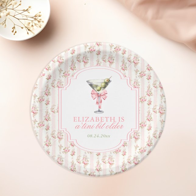 Plato De Papel 'Tini Bit mayor Martini Coquette Cumpleaños (Subido por el creador)