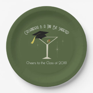 Plato De Papel Tini Bit Smarter Graduation Party Martini Bar