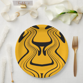 Plato De Papel Tipografía de Cita Motivacional Retro de Estilo Vi