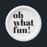 Plato De Papel Tipografía Minimalista moderna de vacaciones<br><div class="desc">Moderno Holiday Minimalista de la tipografía Navidades de papel - el toque minimalista perfecto para sus fiestas modernos,  elegantes y a la vez divertidos este año!</div>