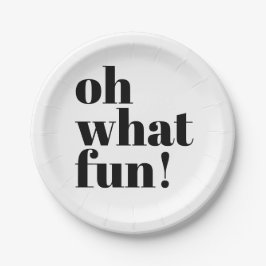 Plato De Papel Tipografía Minimalista moderna de vacaciones