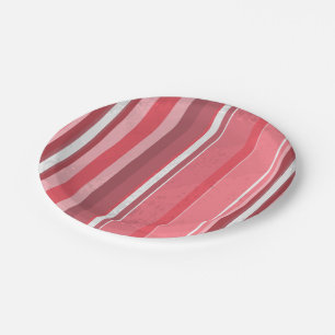 Plato De Papel Tiras de rosa
