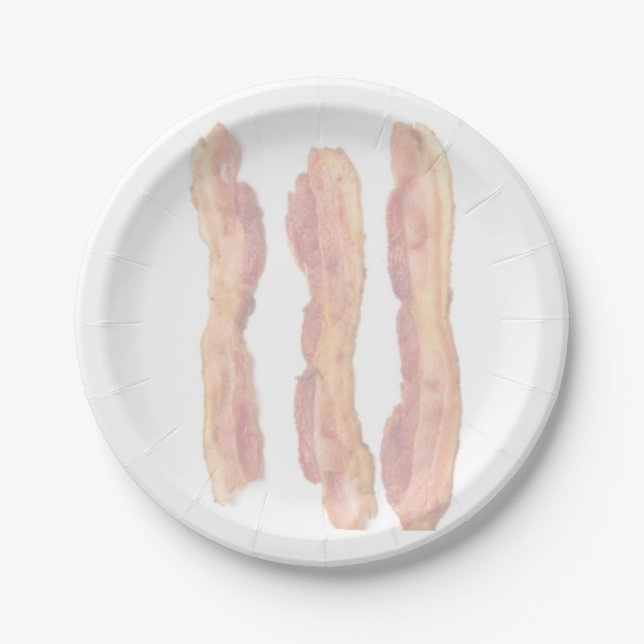 Plato de Papel Tiras de Tocino (Anverso)
