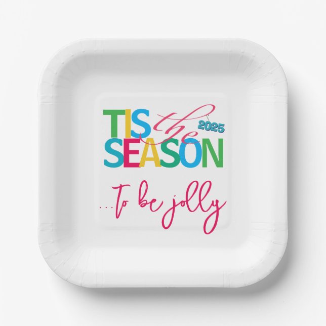 Plato De Papel Tis the Season Holiday Paper Plates (Anverso)
