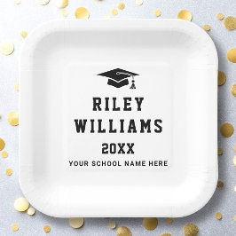 Plato De Papel Título de la graduación tope año fuente deportiva 