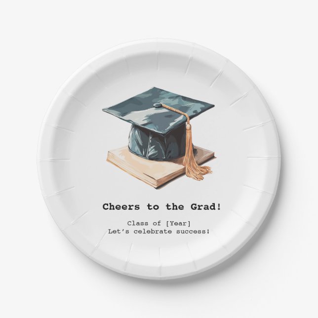 Plato De Papel Título y libro de graduación (Anverso)