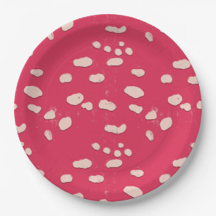 Plato De Papel Toadstool Fiesta de textura de hongos