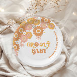 Plato De Papel Toallas de baño para bebés retro 70<br><div class="desc">Toallas de baño para bebés retro de los años 70. Se ofrecen placas de papel con artículos de aseo.</div>