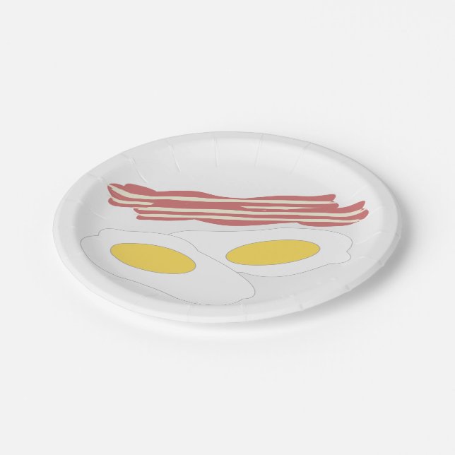 Plato De Papel Tocino y diseño de los huevos (Angular)