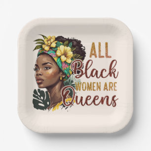 Plato De Papel Todas las mujeres negras son reinas