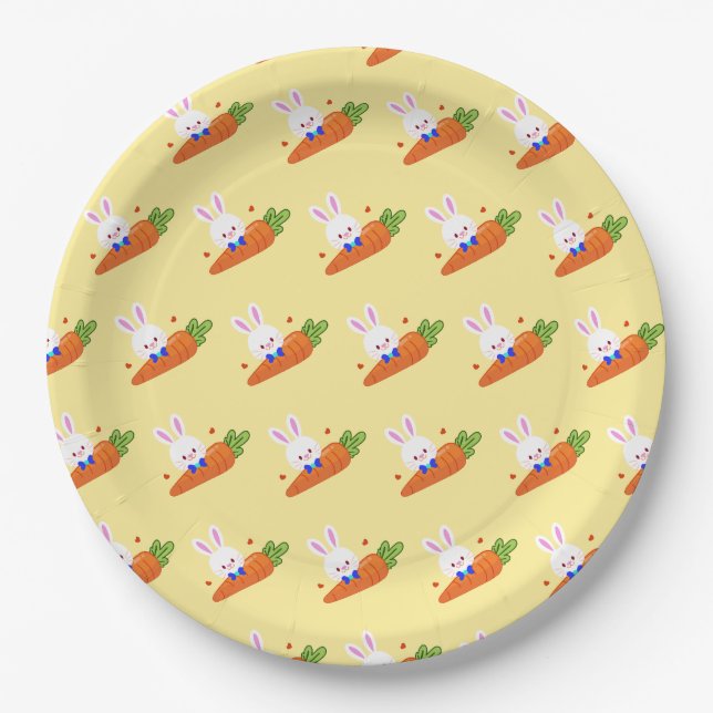 Plato De Papel Todo conejito (Anverso)