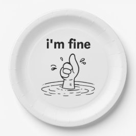 Plato De Papel Todo está bien.