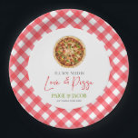 Plato De Papel Todo lo que necesitas es amor y un ensayo de pizza<br><div class="desc">¡Todo lo que necesitas es amor y Boda de pizza escénica en placas de papel!</div>