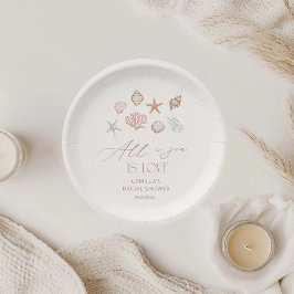 Plato De Papel Todo Lo Que Quiero Es Amar A La Ducha De Novias Co