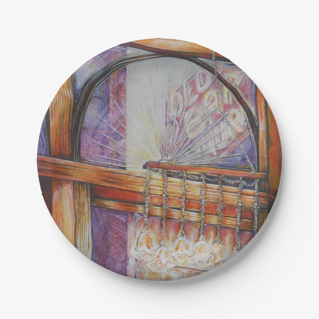 Plato De Papel Todos Estamos Volando A La Misma Luz. (Anverso)