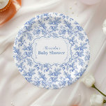 Plato De Papel Toile De Jouy Woodland Baby Shower<br><div class="desc">Añada un toque de elegancia a su ducha de bebé con nuestras placas de papel Baby Shower Toile De Jouy Bow. Diseñados con el clásico e intrincado toque de Toile De Jouy, estos platos presentan escenas pastorales encantadoras que encarnan la sofisticación y el encanto intemporal. El delicado acento del arco...</div>