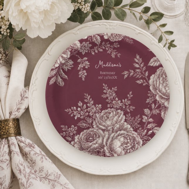 Plato De Papel Toile de País Francés (Subido por el creador)