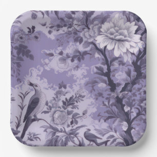 Plato De Papel Toile púrpura de Fleur