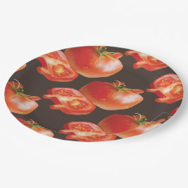 Plato De Papel Tomate fresco