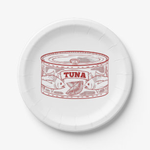 Plato De Papel Tonelada de atún