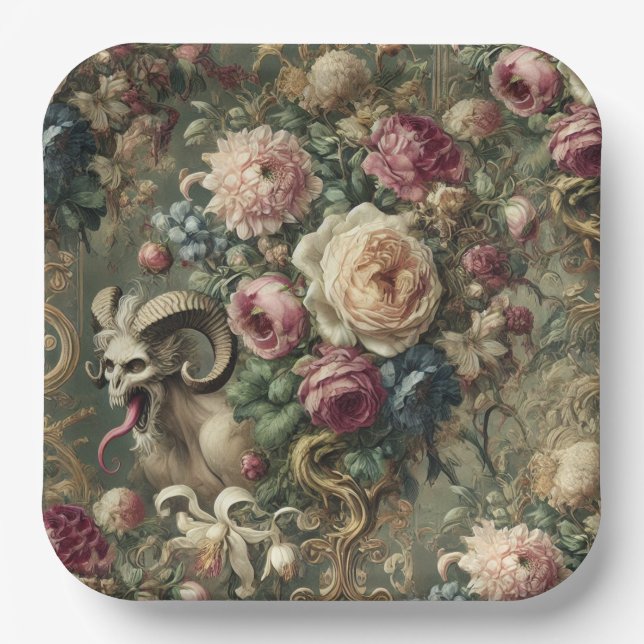 Plato De Papel 🩸 Tongue Whipped Blooms – Gothic Victorian (Anverso)
