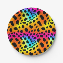 Plato De Papel Tonos arcoiris chitas sin mar