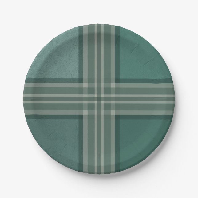 Plato De Papel Tonos verdes (Anverso)