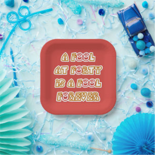 Plato De Papel Tonto para siempre