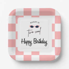 Plato De Papel Too Cool 2nd Birthday 