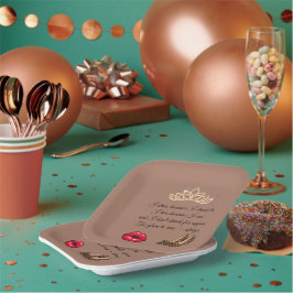 Plato De Papel Too Glam To Care – Chic Quote