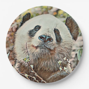 Plato De Papel toony panda