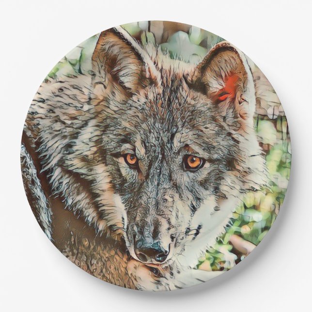 Plato De Papel toony wolf (Anverso)
