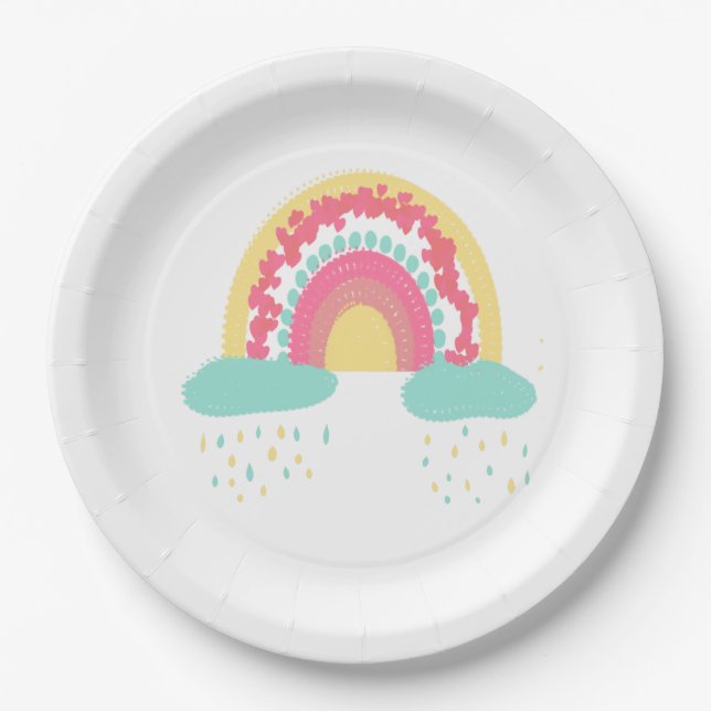 Plato De Papel Tootsie Fruity Rainbow Paper Plate (Anverso)