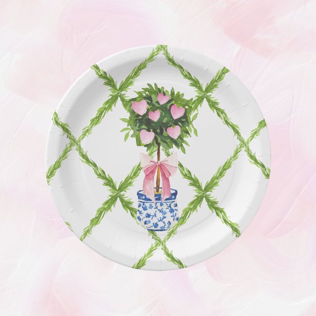 Plato De Papel Topiario cardíaco el día de San Valentín, abuelo m (Subido por el creador)