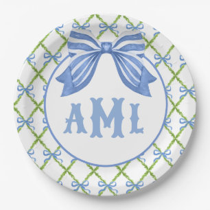 Plato De Papel Topiary Grandmillennial Monograma