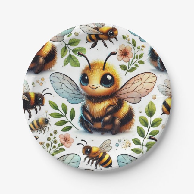 Plato De Papel Torbellino de alegría (Anverso)