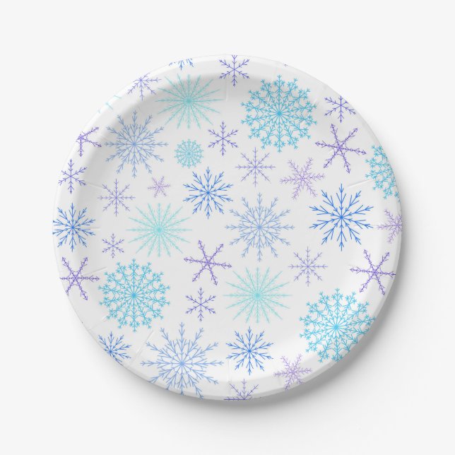 Plato De Papel Tormenta de nieve (Anverso)