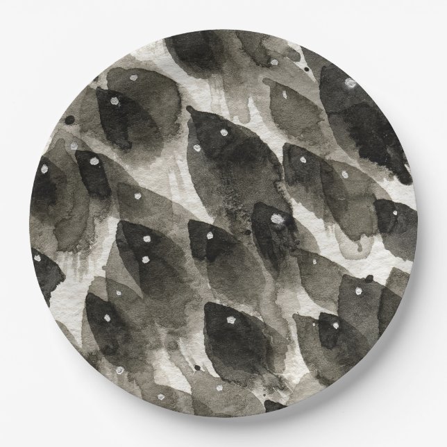 Plato De Papel Tormenta de peces (Anverso)