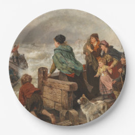 Plato De Papel Tormenta en la costa (por Rudolf Jordan)