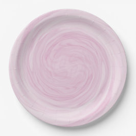 Plato De Papel Tornado Rosa Pastel Bonito