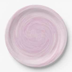 Plato De Papel Tornado Rosa Pastel Bonito