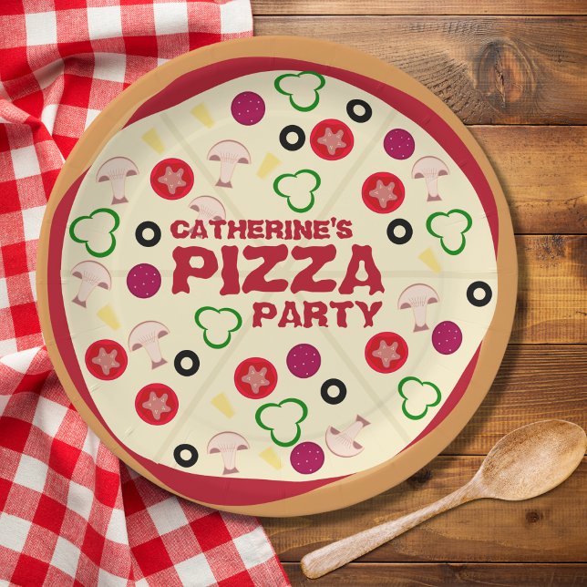 Plato De Papel Torneo de Fiesta Pizza (Subido por el creador)