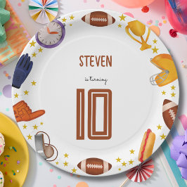 Plato De Papel Torneo de fútbol americano