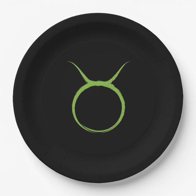 Plato De Papel Toro de TAURUS Abril Mayo Astrología Zodiac Cumple (Anverso)