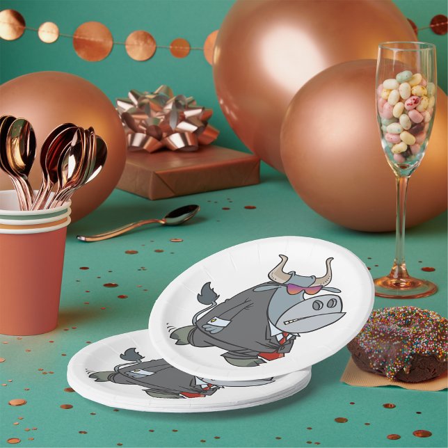 Plato De Papel Toro En Placas De Papel (Subido por el creador)