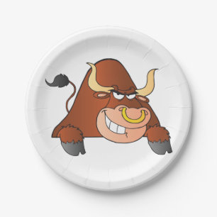Plato De Papel Toro fuerte