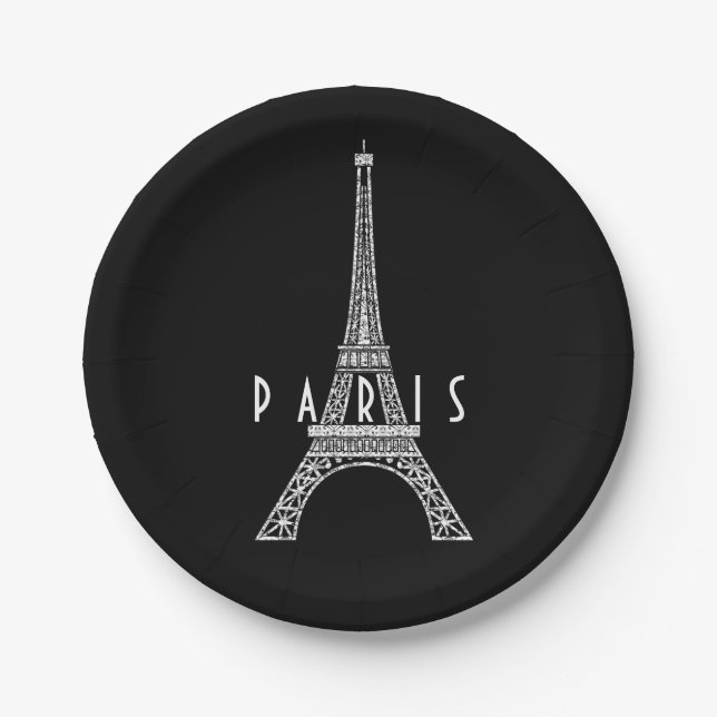 Plato De Papel Torre Eiffel de París (Anverso)