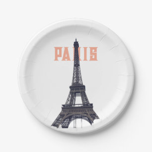 Plato De Papel Torre Eiffel Viaje de París Europa