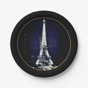 Plato De Papel Torre Eiffel y Surreal París Arte / Amo Francia B